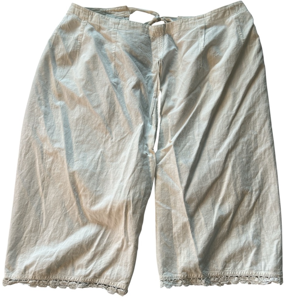 Antique French cotton lace pantaloons white small